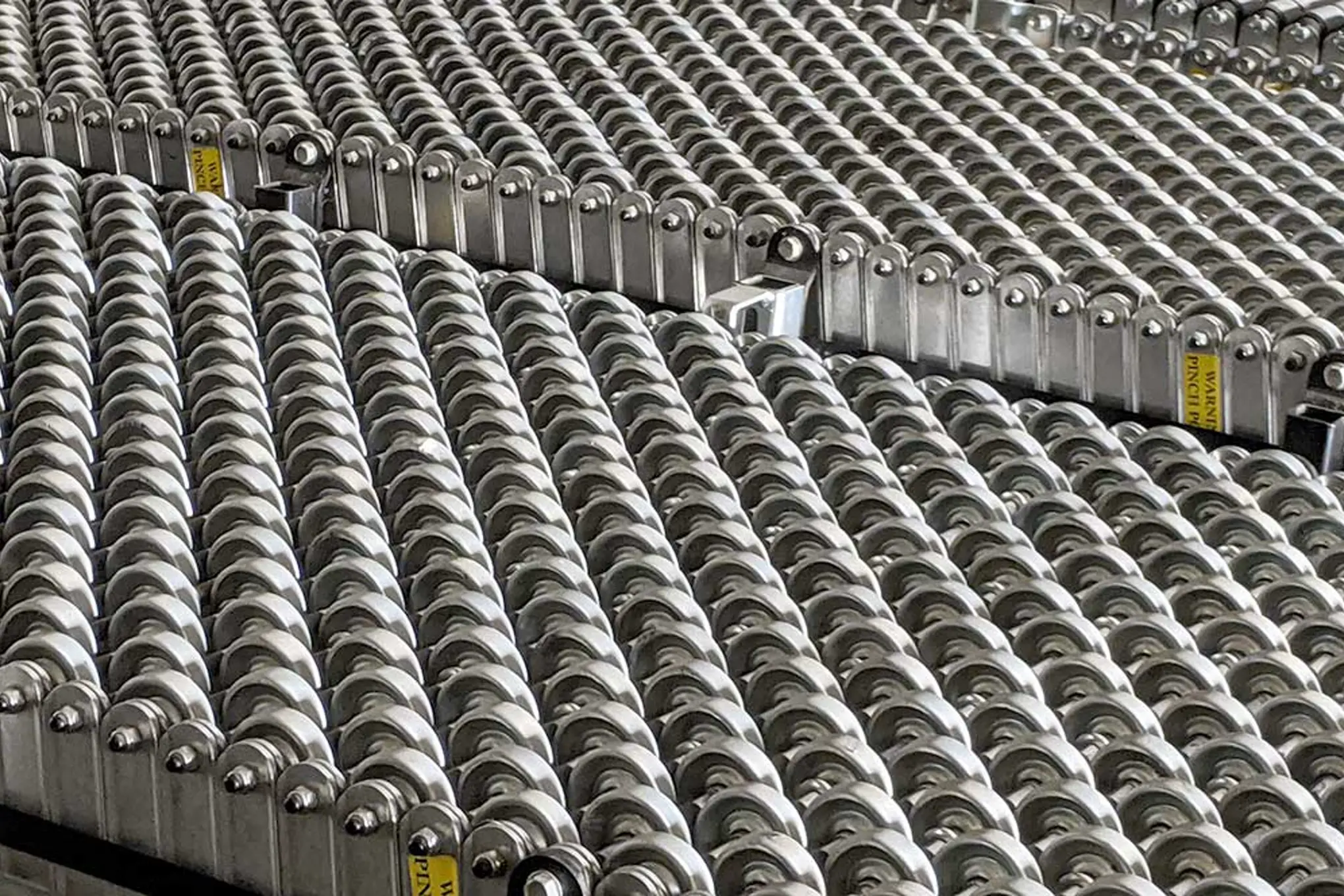 Sortation conveyor view from above